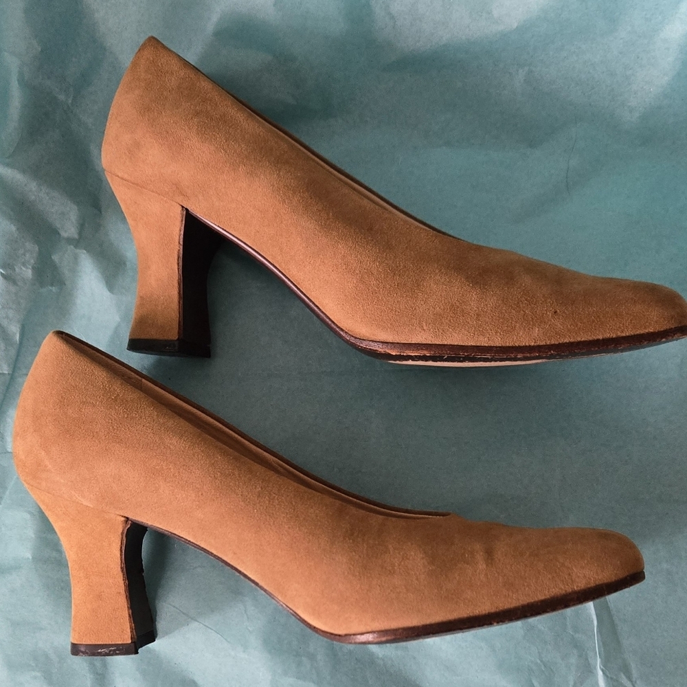 Prada suede tan comfy pumps EU 37.5